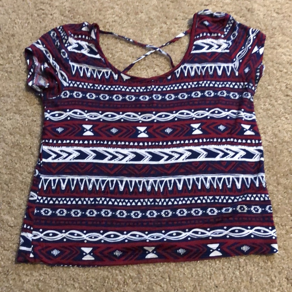 Cap sleeve, cross back, size small